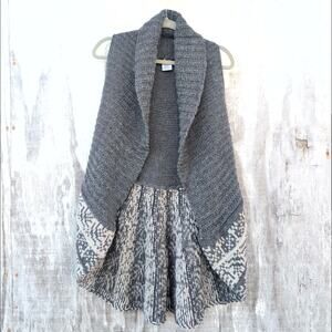 Vintage Iperico Italiam Wool Blend Sleeveless Shawl Collar Cardigan Women's OS